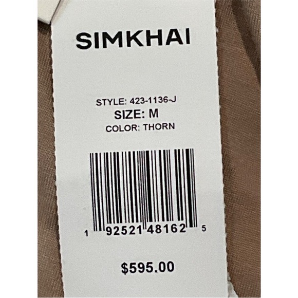 RARE SIMKHAI Seraiah Gathered Midi Dress in Thorn Midi Dress - Picture 6 of 15